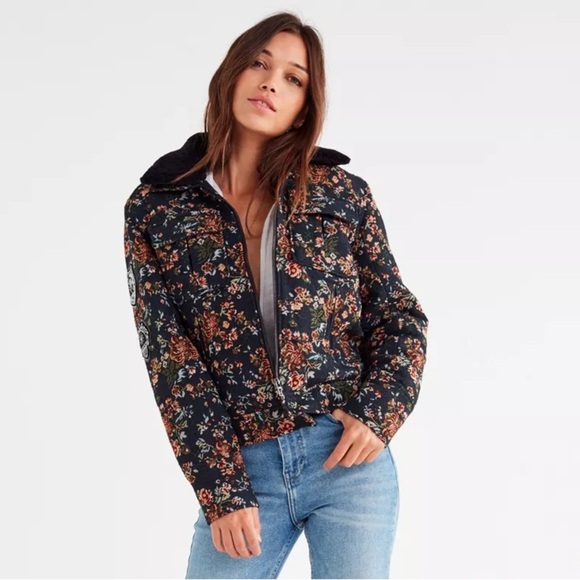 BlankNYC Tapestry Flight Jacket Size S Urban Outfitters - Picture 1 of 10